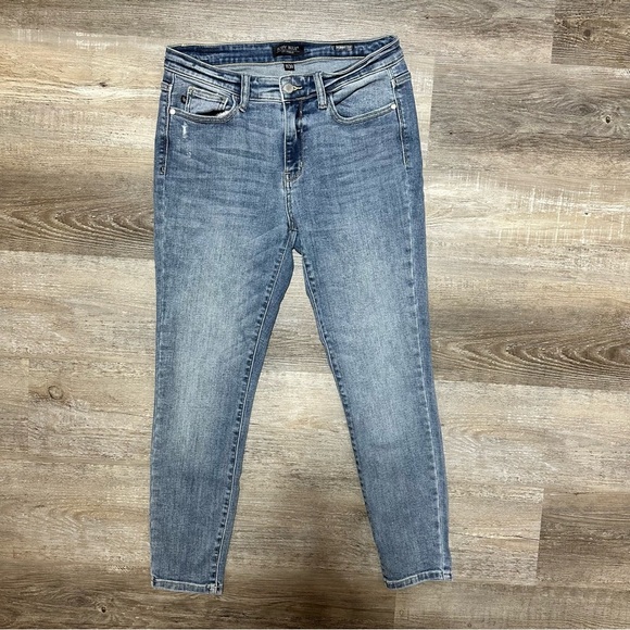 JUDY BLUE Lewes Mid Rise Ankle Skinny Blue Jeans 11/30 - Picture 1 of 9